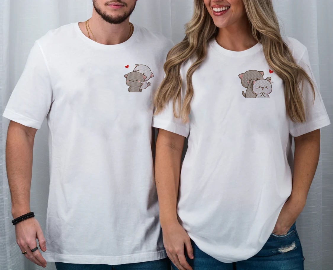 Szerelmes Cicák Páros Póló