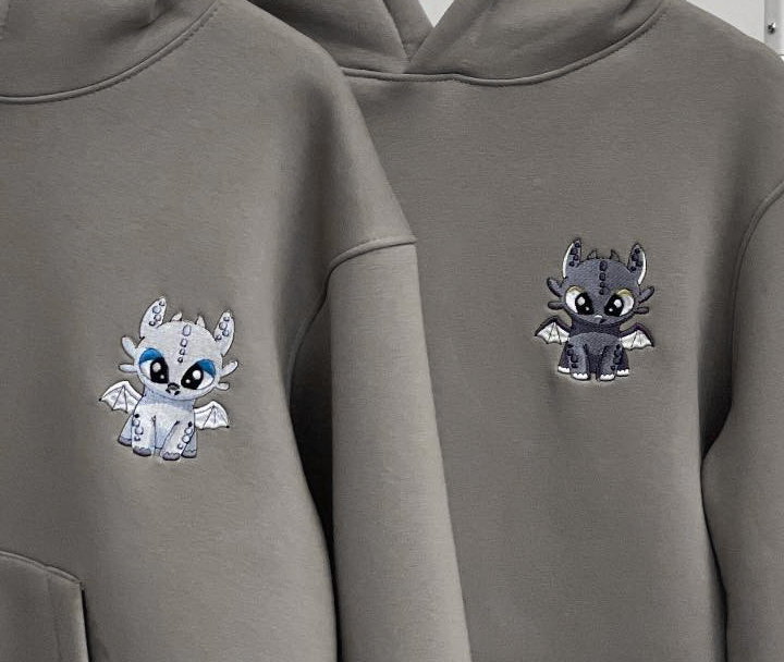 Cuki Sárkányos Páros Kapucnis Pulcsi - Image 2